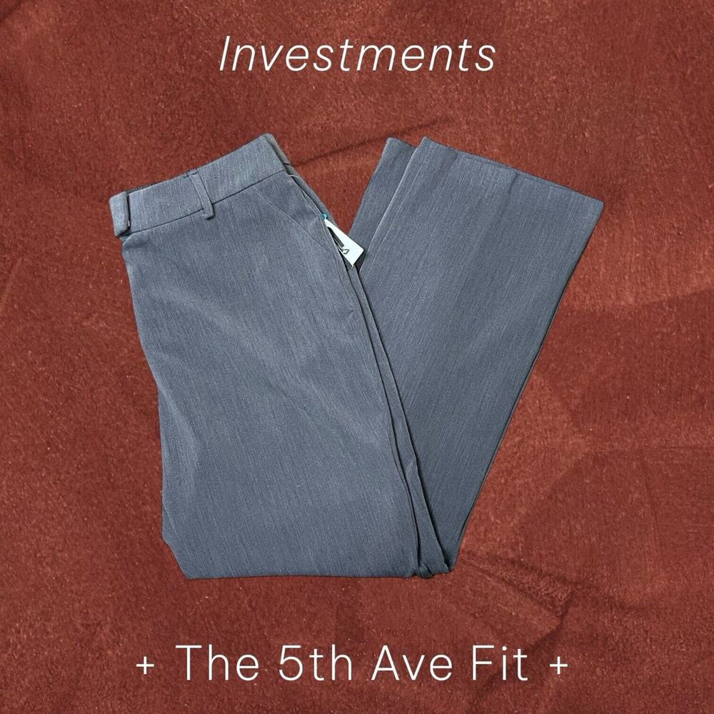 Investments Women’s 12S Gray Bootcut Dress Pants “5th Ave Fit” Secret Support